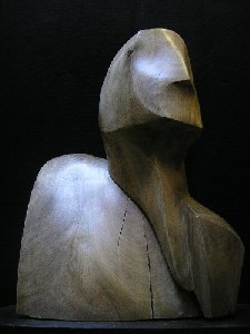 Portrait eines Dichters - 2003, Nussbaum, 45cm