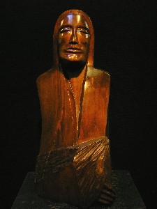 Mystik - sv. Josef Benoit Labre - 2004, lípa, 75 cm 