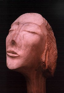 Angel´s face - 2002,walnut, 55 cm
  