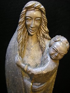 Marie s Ježíškem - 2005, lípa, 130 cm 